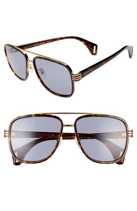 gucci eyewear aviator frame sunglasses|gucci aviator sunglasses men's.